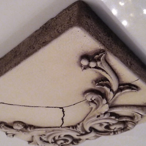 HOJAS *Signed bisque,  Atlantis Tile, like Sid Dickens. *Rare & Retired wall art - Picture 2 of 6